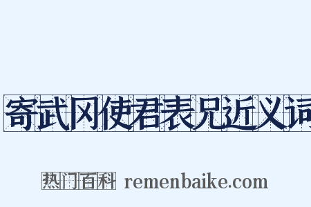 寄武冈使君表兄近义词是什么意思的图片